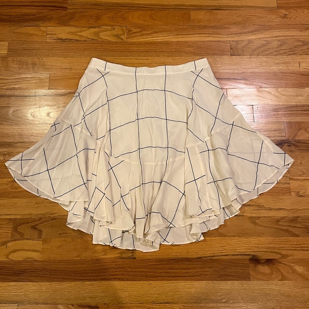 CLUB MONACO Silk Windowpane Nicolette Skirt 8